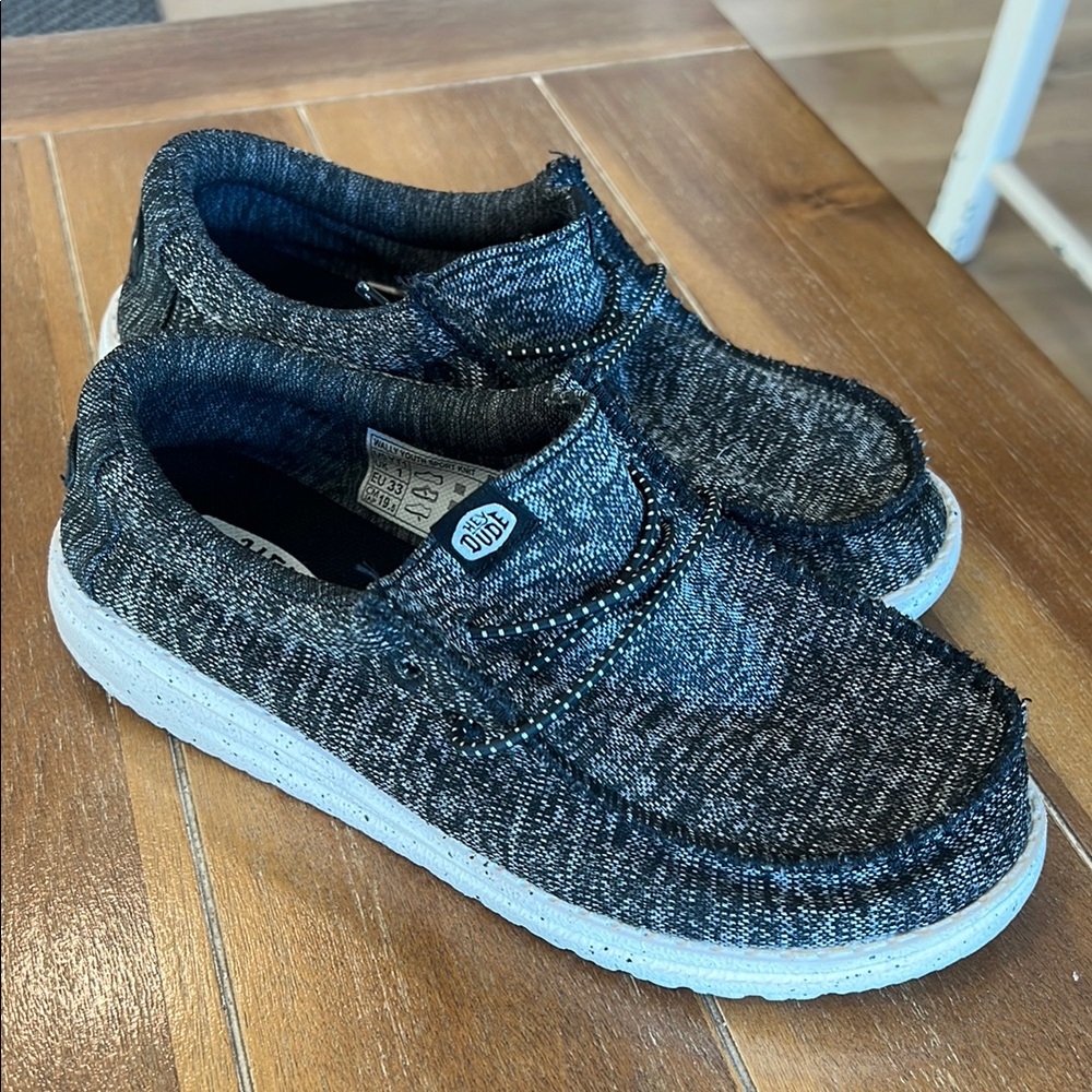 Hey Dude Black and Gray Casual Shoes